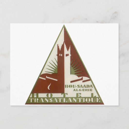 ヴィンテージトラベルトランザントランティックホテル,アルジェリア ポストカード (正面)