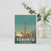 ヴィンテージトラベルトロントカナダスカイラインレトロ風光明媚 ポストカード (スタンド正面)