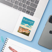 ヴィンテージトラベルドゥブロヴニククロアチアレトロ風光明媚 シール (ノートパソコンとiPhone)