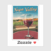 ヴィンテージトラベルナパバレーカリフォルニアレトロ風光明媚 シール (シート)