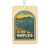 ヴィンテージトラベルナポリレトロ風光明媚な海岸線 カーエアーフレッシュナー (裏面)