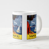 ヴィンテージトラベルナポリNaplesイタリアのマグ ジャンボコーヒーマグカップ (正面右)