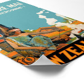 ヴィンテージトラベルニュージーランドヘレマイウェルカムマオリ ポスター (角)