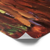 ヴィンテージトラベルニュージーランドランドスケープ先住民女性 ポスター (角)