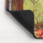 ヴィンテージトラベルニュージーランドランドスケープ先住民女性 マウスパッド (コーナー)