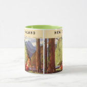 ヴィンテージトラベルニュージーランドランドスケープ先住民女性 マグカップ (中央)