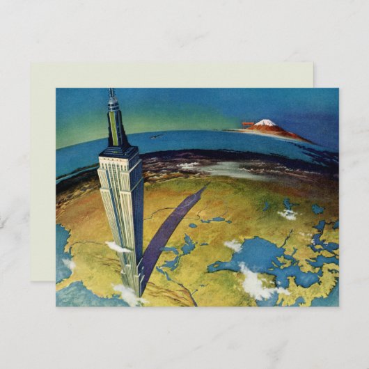 ヴィンテージトラベルニューヨークシティエンパイアステート建物 (正面/裏面)