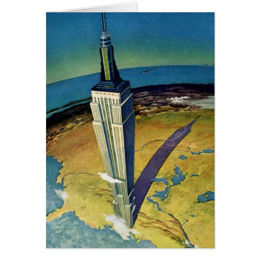 ヴィンテージトラベルニューヨークシティエンパイアステート建物 (正面)