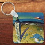 ヴィンテージトラベルニューヨークシティエンパイアステート建物 キーホルダー (正面)