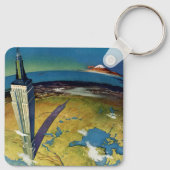 ヴィンテージトラベルニューヨークシティエンパイアステート建物 キーホルダー (裏面)