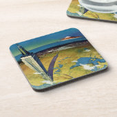 ヴィンテージトラベルニューヨークシティエンパイアステート建物 コースター (左側)