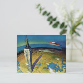 ヴィンテージトラベルニューヨークシティエンパイアステート建物 ポストカード (スタンド正面)