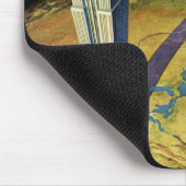 ヴィンテージトラベルニューヨークシティエンパイアステート建物 マウスパッド (コーナー)