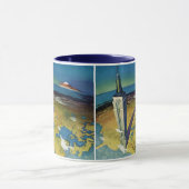 ヴィンテージトラベルニューヨークシティエンパイアステート建物 マグカップ (中央)