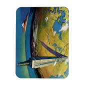 ヴィンテージトラベルニューヨークシティエンパイアステート建物 マグネット (縦)