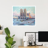 ヴィンテージトラベルノートルダムデパリ ポスター (ホームオフィス)