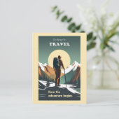 ヴィンテージトラベルハイキング自然アウトドアアドベンチャー ポストカード (スタンド正面)