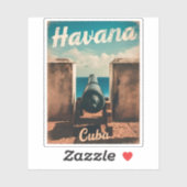 ヴィンテージトラベルハバナキューバレトログラフィック シール (シート)