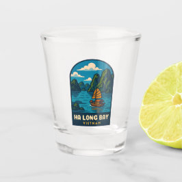 ヴィンテージトラベルハロングベイベトナムレトロ風光明媚 ショットグラス