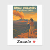 ヴィンテージトラベルハワイ火山国立公園 シール (シート)