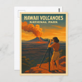 ヴィンテージトラベルハワイ火山国立公園 ポストカード (正面/裏面)