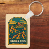 ヴィンテージトラベルバッドランズナショナルパークレトロ風光明媚 キーホルダー (裏面)