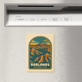 ヴィンテージトラベルバッドランズナショナルパークレトロ風光明媚 マグネット (インサイチュ (食洗機))