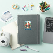 ヴィンテージトラベルバリインドネシアテンプルゲートレトロ シール (iPadカバー)