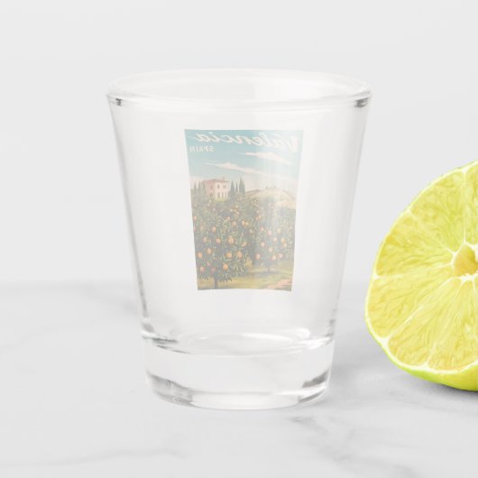 ヴィンテージトラベルバレンシアスペインレトロ名勝 ショットグラス (裏面)