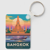ヴィンテージトラベルバンコクタイランドサンセットテンプル キーホルダー (裏面)