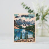 ヴィンテージトラベルバンフ国立公園レトログラフィック ポストカード (スタンド正面)