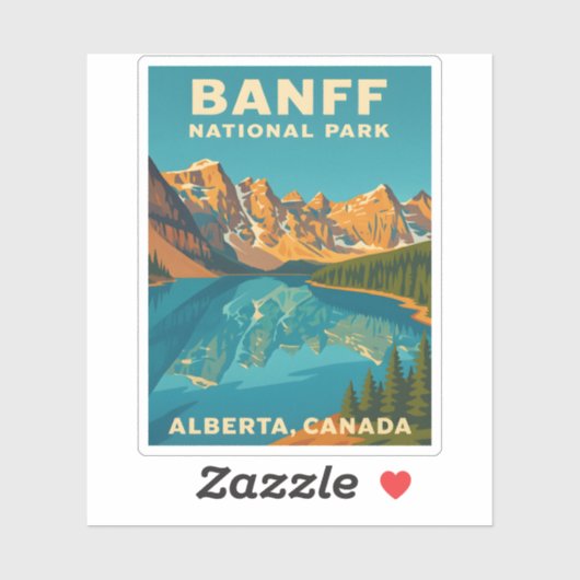 ヴィンテージトラベルバンフ国立公園レトロ名勝 シール (シート)