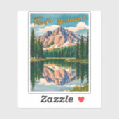 ヴィンテージトラベルパシフィックノースウエストレトロ風光明媚 シール (シート)