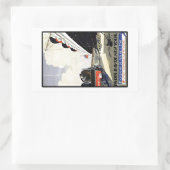 ヴィンテージトラベルパリアヴルニューヨーク 長方形シール (バッグ)