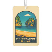 ヴィンテージトラベルピピアイランズタイランドビーチ カーエアーフレッシュナー (裏面)