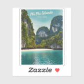 ヴィンテージトラベルピピアイランズタイランドレトロ シール (シート)