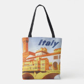 ヴィンテージトラベルフィレンツェItaly Bridge River トートバッグ (裏面)