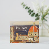 ヴィンテージトラベルフィレンツェItaly Church Duomo ポストカード (スタンド正面)
