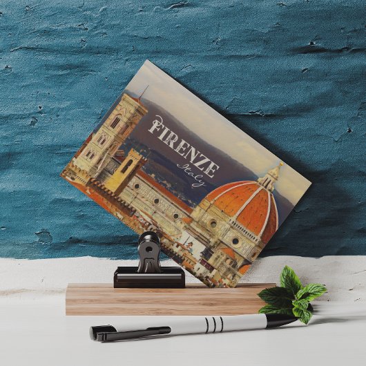 ヴィンテージトラベルフィレンツェItaly Church Duomo ポストカード