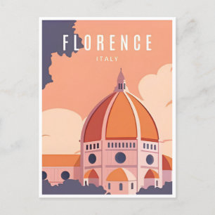 ヴィンテージトラベルフィレンツェItaly Church Duomo ポストカード