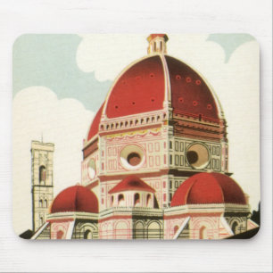 ヴィンテージトラベルフィレンツェItaly Church Duomo マウスパッド