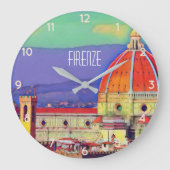 ヴィンテージトラベルフィレンツェItaly Church Duomo ラージ壁時計 (正面)