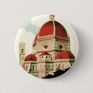 ヴィンテージトラベルフィレンツェItaly Church Duomo 缶バッジ