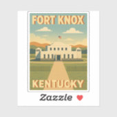 ヴィンテージトラベルフォートノックスケンタッキーレトログラフィック シール (シート)