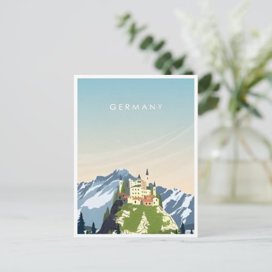 ヴィンテージトラベルフランクフルトスカイラインドイツヴィンテージ ポストカード (スタンド正面)