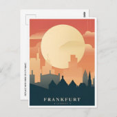 ヴィンテージトラベルフランクフルトスカイラインドイツヴィンテージ ポストカード (正面/裏面)