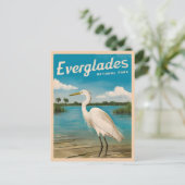 ヴィンテージトラベルフロリダエバーグレーズ自然野生生物 ポストカード (スタンド正面)