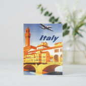 ヴィンテージトラベルフローレンスフィレンツェイタリアブリッジリバー ポストカード (スタンド正面)