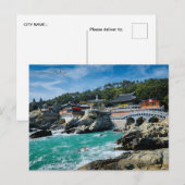 ヴィンテージトラベルブサンサウスコリアバケーションレトロ ポストカード (正面/裏面)