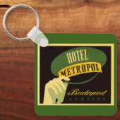 ヴィンテージトラベルブダペストハンガリーベルホップハット キーホルダー (正面)